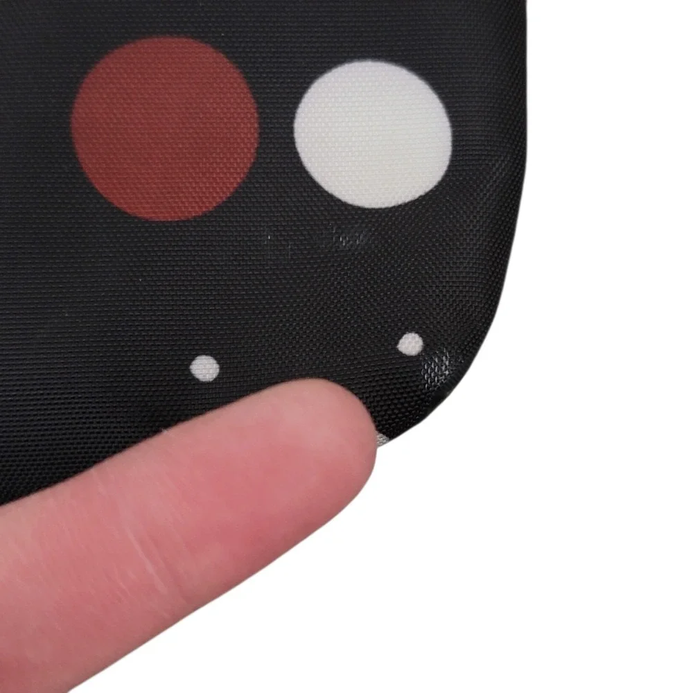 Kipling Alvar Paint Splash Small Crossbody‎ Purse Bag Black Dot Print Nylon Zip